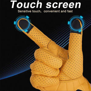 Gants de moto pour homme, fabriqués par [Nom du fabricant], tissu extensible de haute qualité avec sangle Velcro réglable. - Product Image 5