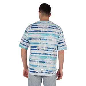เสื้อยืดแขนสั้นผู้ชายสีน้ำเงิน ผ้าถัก ทรงปกติ สวมใส่สบาย คอกลม ผ้าฝ้าย 100% สีพื้น ระบายอากาศได้ดี ไม่เป็นขุย พิมพ์ลายซิลค์สกรีน - Product Image 4