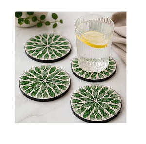 Mother Of Pearl Coaster Excellent Design Mats & Pads MOP Coaster Modern Coaster Cup Holder <b>Placemats</b> - Product Image 3