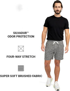 Shorts pour hommes en polyester et coton respirant de haute qualité, coupe ample, taille mi-haute, avec logo personnalisé, pour la gym et les loisirs, vente en gros usine - Product Image 3