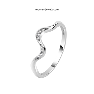 Anillo de Plata S925 con Incrustaciones de Circonio, Diseño Geométrico, para Mujer, Regalo para Bodas y Fiestas - Product Image 1