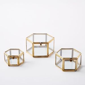 Metal & Glass Storage Box With Metal <b>Frame</b> For Jewelry Organizers Customized Glass Jewelry Box And Decorative Use - Product Image 2