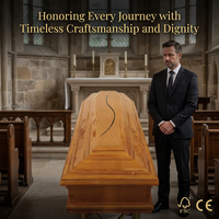 Ataúd de Madera de Paulownia Premium para Funeral y Ceremonia de Entierro, Ecológico, Personalizado, Fabricante Mayorista, Exportación