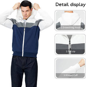 Sudadera con capucha básica para hombre, informal, de mezcla de algodón, cómoda, para otoño e invierno, estilo urbano, con colores personalizados y opciones de personalización. - Product Image 4