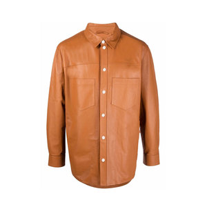 Elegant Casual Breathable Eco-Friendly Leather <b>Shirt</b> with Modern Styling and Practical Everyday Comfort Regular Sleeve Length - Product Image 1