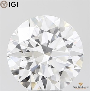 Diamante CVD Cultivado en Laboratorio, Corte Redondo de 5.00 Quilates, 10.86 mm, con Certificado IGI, Color F, Claridad VVS1, Perfecto para un Solitario Moderno - Product Image 1