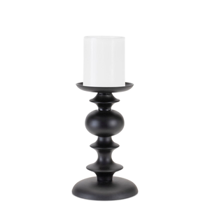 Support de bougie décoratif en métal pour la décoration de la maison, support de pilier décoratif de qualité supérieure, aluminium coulé noir, fait main, personnalisé - Product Image 2