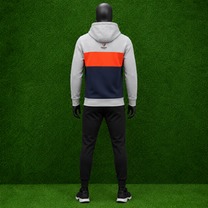 Custom Men's Color Block Full <b>Zip</b> Hoodie Fleece Cotton Casual Sportswear Sweatshirt Outdoor Gym Training Zipper Jacket - Product Image 5