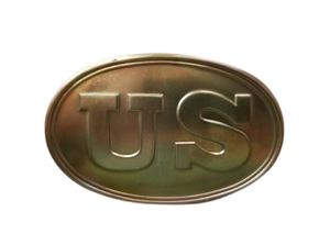 Oval U S <b>Belt</b> Buckle Brass <b>Tone</b> Metal Pin Buckle Nickel Free Eco-Friendly M.AFZAL Reproduction Cartridge Box Plate for - Product Image 6