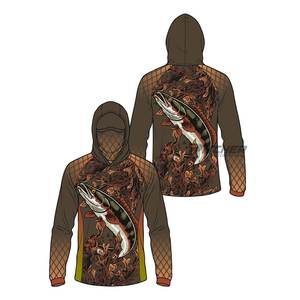 Camisas de Pesca con Capucha Sublimadas, Transpirables, Anti-UV 50+, de Secado Rápido e Impermeables al por Mayor para Guías de Pesca - Product Image 3