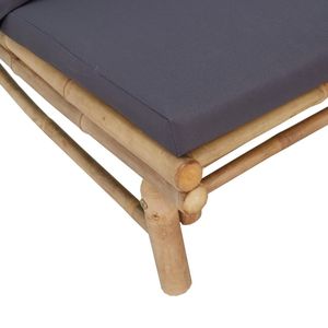 Silla de Jardín de Bambú Gris Oscuro, Diseño Ligero Estándar para Uso en Exteriores - Product Image 5