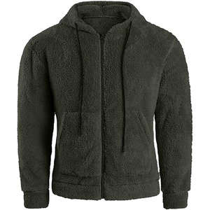 OEM ODM Unisex Sherpa Sudadera con capucha suave forrado cálido chaqueta de invierno - Product Image 1
