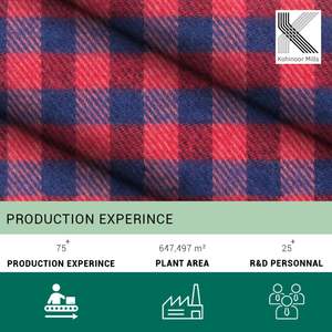 Tissu en flanelle de coton pur de haute qualité, tissé doux, pour chemises et surchemises décontractées en coton teint en fil - Product Image 5