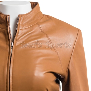 Chaqueta Corta de Cuero de Lujo para Mujer, Chaqueta de Diseñador, Estilo Elegante, Prenda de Invierno a la Moda para Damas con Estilo - Product Image 3