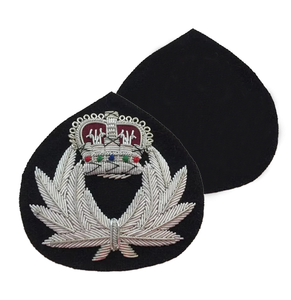 Premium Quality Handmade Luxury Embroidered Bullion Wire <b>Badges</b> Custom Shape & Size Eco-Friendly Nickel-Free for Hats & Gloves - Product Image 3