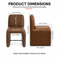 Chaise de salle à manger rembourrée moderne DM avec pieds à panneaux pour projets hôteliers, de restaurants et de mobilier domestique