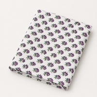 Tissu popeline imprimé floral 58/60 pouces, poids moyen, tissé, textile de maison, matériau pour literie