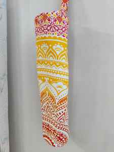 Bolsa de Yoga Tribal con Diseño Mandala Amarillo de Verano, Hecha a Mano en India con Tela de Algodón, Regalo para Amantes del Yoga - Product Image 2