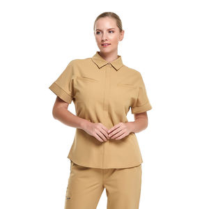 Tenue d'infirmière d'hôpital OEM unisexe, blouses à manches courtes noires et pantalon, ensemble de blouses d'infirmière - Product Image 5