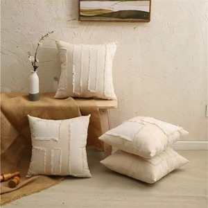 Funda de Cojín de Algodón Hecha a Mano, Cuadrada, con Rayas, Estilo Nórdico, Decoración para el Hogar - Product Image 5