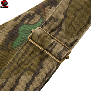 Men Outdoor Green Leaf Bark Camouflage Hunting Field Bib Overalls Back View High Upper Back Panel V-Back Shoulder <b>Suspenders</b> Wat - Product Image 5