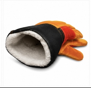 MUBASHAR PRO GRIP International Leather Anti-Slip Heat Resistant Durable Breathable Reinforced Cuff Customizable High <b>Gloves</b> - Product Image 6