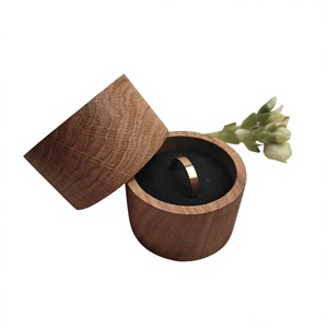 Premium Quality Wooden Ring Box with double ring slots custom engraving jewelry case <b>for</b> wedding and engagement <b>For</b> <b>Sale</b> - Product Image 6