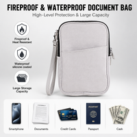 Organisateur électronique, pochette de voyage ignifuge pour passeport et argent, étanche, en toile 900D, portefeuille, pochette, sac à main, étui
