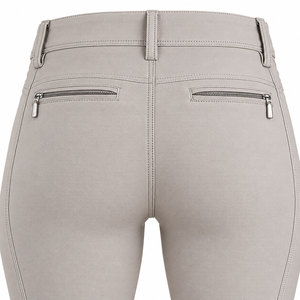 Pantalones de equitación para mujer, cintura alta, agarre de silicona, elásticos en 4 direcciones, transpirables, de poli-spandex, leggings personalizados para montar a caballo - Product Image 4