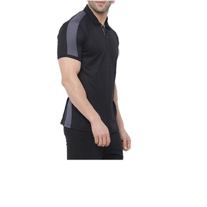 T-shirt Homme Personnalisé en Polyester Tricoté avec Panneaux aux Épaules, Coupe Ajustée, Grammage Lourd 180g, Couleur Unie, Impression Sérigraphique, Style Décontracté - Product Image 3