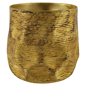 Modern Customized Eco-Friendly Metal Floor <b>Vase</b> with <b>Gold</b> Finish Hammered Design for Valentine's Day-Office & Living Room Decor - Product Image 6