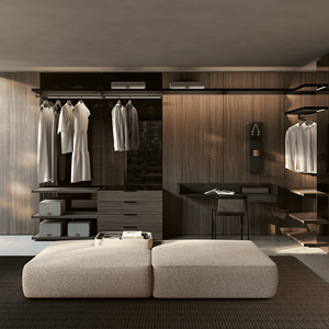 JY Project Customized Modern Simple Wooden Walk in <b>Wardrobe</b> Dressing Room Closet Luxury Functional Hardware OEM Design - Product Image 4