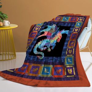 Coperta in Morbido Flanella 3D a Forma di Drago per Divano, Letto, Campeggio e Viaggi - Product Image 1