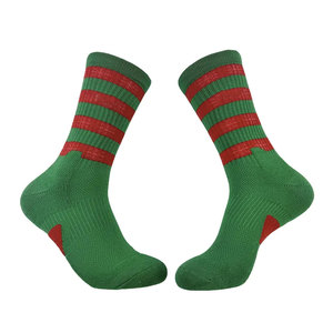 White Crew Basketball <b>Socks</b> With Black Stripes Breathable Cotton Adult Sports <b>Socks</b> Summer Regular Style - Product Image 3