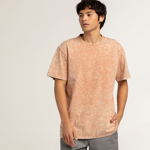 T-shirt oversize pour homme délavé à l'acide, couleur personnalisée, manches courtes, 100 % coton, prix fabricant abordable sur les t-shirts vierges - Product Image 5
