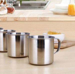 High Quality Stainless Steel Shatterproof Double Wall Coffee <b>Mug</b> With Comfortable Wider Handle Metal Tea Cups - Product Image 5