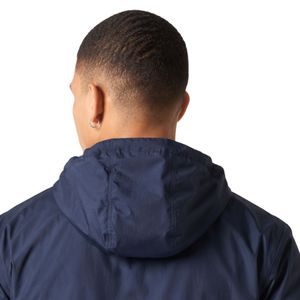 <b>Navy</b> Blue <b>Men's</b> Color Block Overhead <b>Jacket</b> Hooded Pullover Windbreaker Long Sleeve Outdoor Casual Lightweight Sportswear - Product Image 3