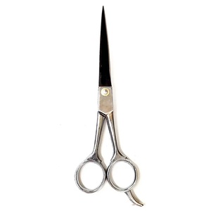 Ciseaux de coiffure professionnels en acier inoxydable, lame aiguisée, pour droitiers, manche long en céramique, durables, usage en salon, accents bleus - Product Image 3