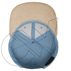 หมวกแก๊ปยีนส์สีฟ้าอ่อน 6 แผง ทรงวินเทจ ผ้าฝ้าย 100% ปีกสีแทน แบบ Snapback สำหรับทุกเพศ สวมใส่สบาย ปรับขนาดได้ ขายตรงจากโรงงาน - Product Image 6