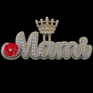 Collier pendentif élégant « Mami » avec moissanite 3,00 carats, plaqué or 14 carats – Un cadeau d'amour pour maman, pendentif diamant taille ronde - Product Image 5
