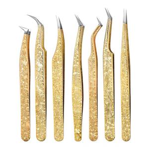 Pinzas de Precisión para Pestañas de Acero Inoxidable, Resistentes, con Agarre Ergonómico, Personalizables, de Calidad Premium, para Salón de Belleza y Maquillaje - Product Image 2