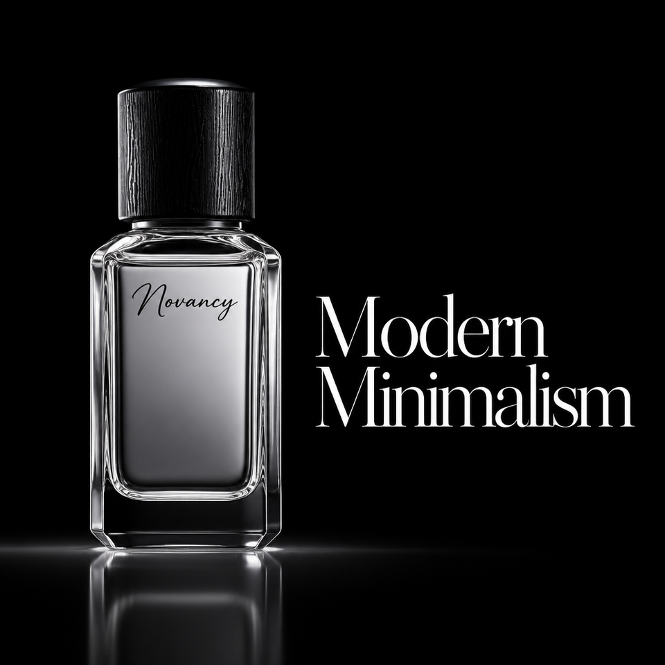 37ml Clear Square Glass Perfume Bottle with Black Wood Grain Cap Fine ...