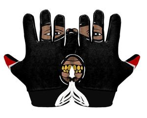 Gants de football américain personnalisés antidérapants à doigts entiers avec sangle de poignet réglable et poignées pour une utilisation unisexe en extérieur en hiver - Product Image 2
