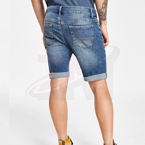 Custom Men Regular Fit Plain Denim Shorts Premium <b>Jean</b> Shorts Wholesale Factory Production Summer Style 100% Cotton - Product Image 3