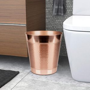 Stainless Steel Wastebasket Durable Garbage Container Bin for Bathroom <b>Kitchen</b> Bedroom Home Office - Product Image 4
