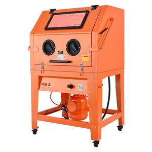 Cabine de sablage en acier robuste de 245 gallons avec réservoir de médias pressurisé de 32 gallons, roues incluses - Product Image 1