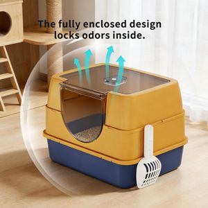 Lettiera per Gatti Arancione Galaxy in Plastica PP Resistente, Chiusa e Sigillata per Prevenire gli Odori, Stabile e Adatta a Famiglie con Animali Domestici in Tutto il Mondo - Product Image 6