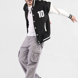 Fabricant de vestes universitaires personnalisées avec logo, broderie, patch, bomber, OEM, vestes streetwear vierges pour hommes, fabricant OEM ODM - Product Image 3