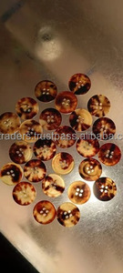 Cuerno de búfalo hecho a mano ecológico negro Natural, botones de costura con reverso plano de 4 agujeros, decoración de ropa personalizada de lujo para traje de abrigo - Product Image 5