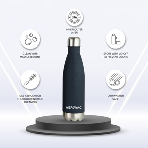 Conteneur d'hydratation isotherme léger avec corps en acier inoxydable et poignée portable pour l'école, le bureau, la salle de sport, le camping et les voyages - Product Image 2